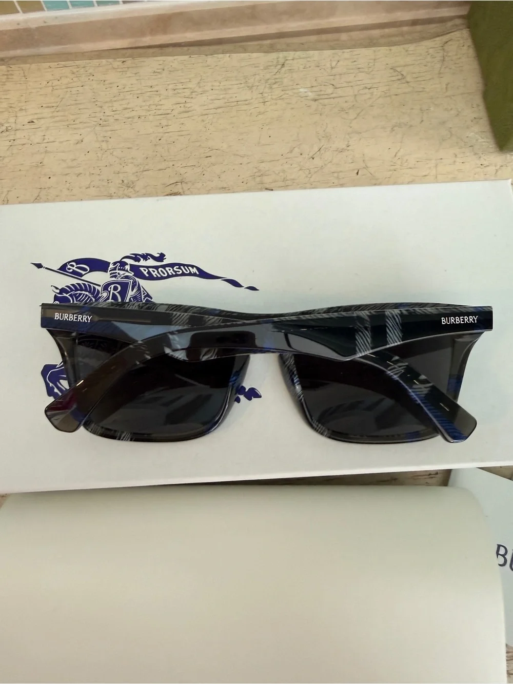 Burberry Black Square-Edge Men’s Sunglasses brand new in box